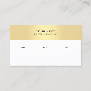 Elegant Gold Look Appointment Reminder Template Card