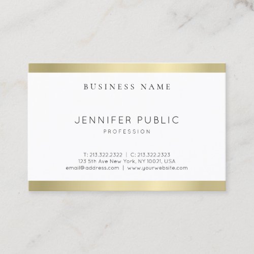 Elegant Gold Look Design Clean Plain Professional Business Card