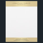 Elegant Gold Look Glamorous Template Modern Trendy Letterhead<br><div class="desc">Elegant Gold Look Glamorous Template Modern Trendy Letterhead.</div>