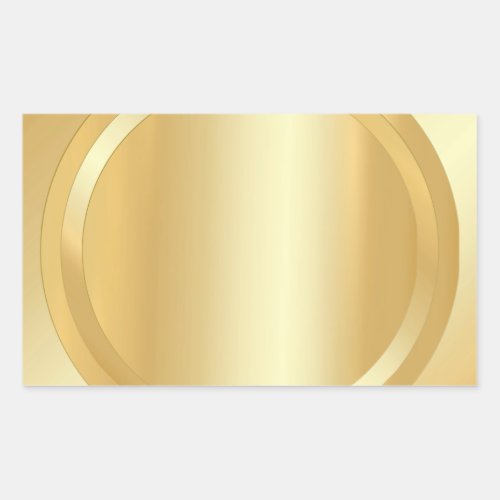 Elegant Gold Look Glamour Template Add Your Text Rectangular Sticker