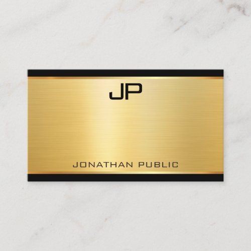 Elegant Gold Look Luxury Glamour Modern Template Business Card