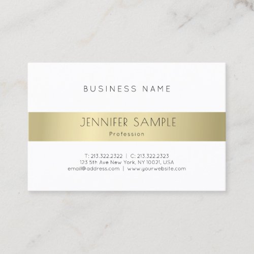 Elegant Gold Look Modern Clean Plain Professional Business Card