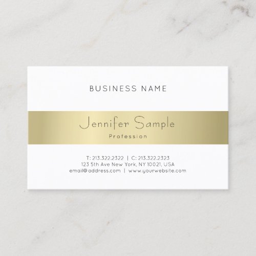 Elegant Gold Look Modern Professional Minimal Business Card