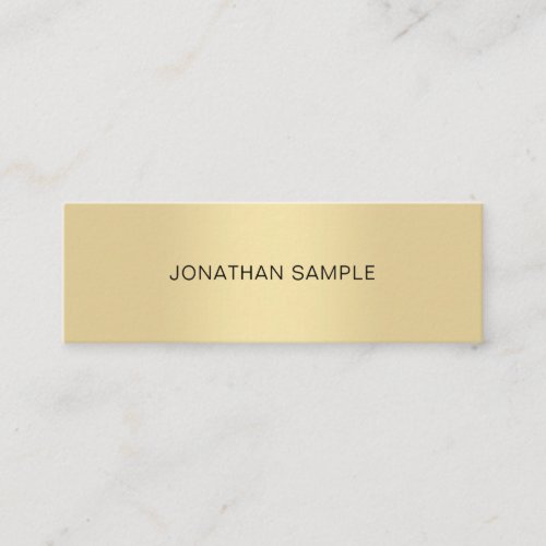 Elegant Gold Look Modern Simple Design Trendy Mini Business Card