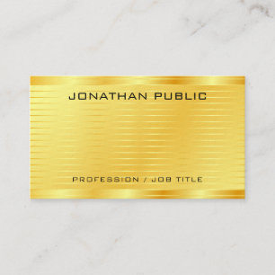 Elegant Gold Look Premium Thick Business Card