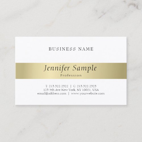 Elegant Gold Look Professional Clean Plain Modern Business Card