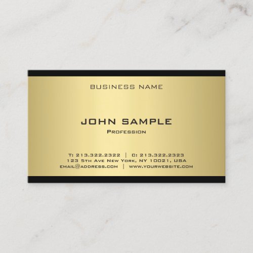 Elegant Gold Look Professional Modern Template Top Business Card