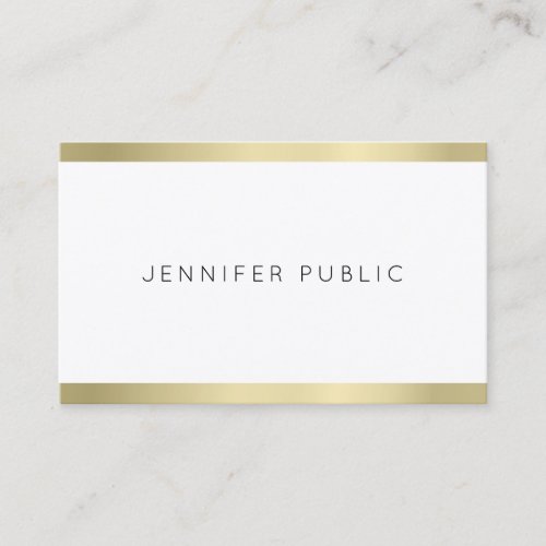 Elegant Gold Look Simple Design Professional Plain Business Card