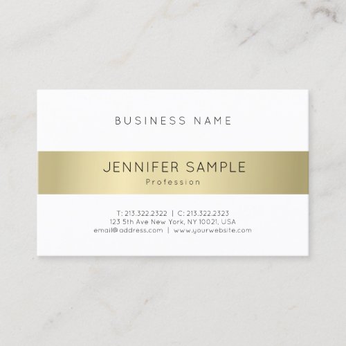 Elegant Gold Look Simple Plain Modern Professional Business Card