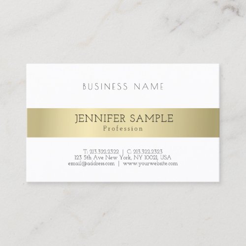 Elegant Gold Look Simple Professional Plain Modern Business Card