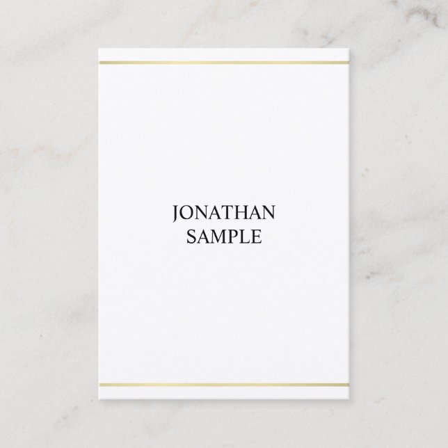 Elegant Gold Look Sleek Design Professional Luxury Business Card (Front)