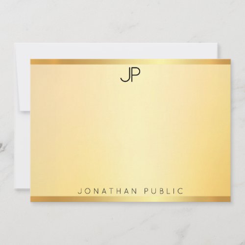 Elegant Gold Look Template Modern Simple Monogram
