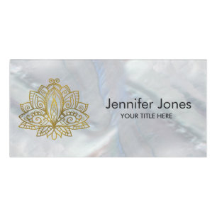 Elegant Gold Lotus flower on pearl Door Sign
