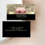 Elegant Gold, Lotus Flower Yoga Instructor Business Card
