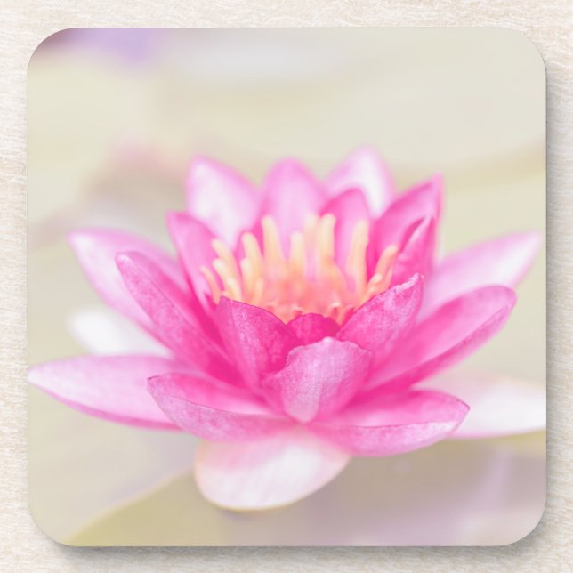 Elegant Gold Lotus, Yoga   Beverage Coaster (Front)