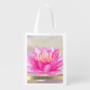 Elegant Gold,Lotus, Yoga  Grocery Bag