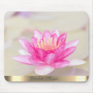 Elegant Gold Lotus, Yoga   Mouse Pad