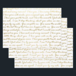 Elegant Gold Love Modern Script Typography Wedding Wrapping Paper Sheets<br><div class="desc">Wedding gift-giving in a faux gold modern I Love You typography script makes an awesome presentation. Ideal for newlyweds,  bridal showers,  wedding showers,  new homes,  engagement showers,  and more.</div>