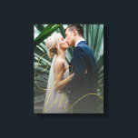 Elegant Gold Love Script Wedding Canvas Print<br><div class="desc">Showcase your favorite wedding photo or choose that of friends and give it as a gift. Elegant large gold calligraphy spells out love across your photo. Very romantic and luxe.</div>