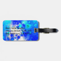 Elegant Gold Luxe Blue Floral Watercolor