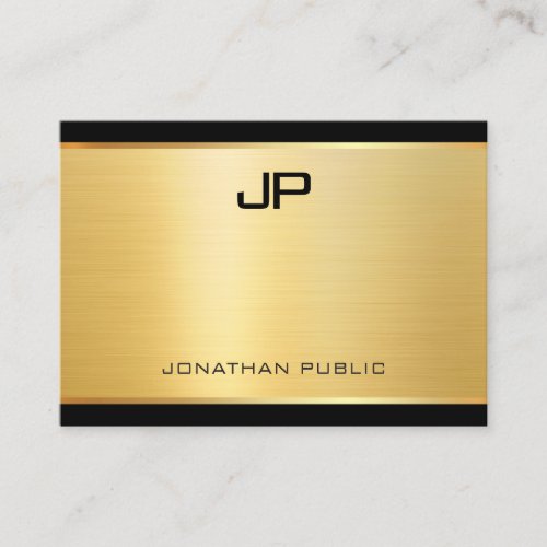 Elegant Gold Luxury Modern Look Glamour Template Business Card