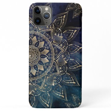 Elegant Gold Mandala Blue Galaxy iPhone 11 Pro Max Case