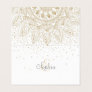 Elegant Gold Mandala Confetti Design Business Card