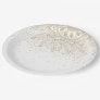 Elegant Gold Mandala Confetti Design Paper Plates