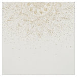 Elegant Gold Mandala Dots Design Fabric