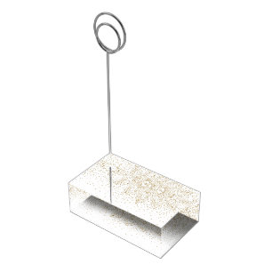 Elegant Gold Mandala Dots Design Place Card Holder