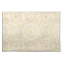 Elegant Gold Mandala Sunflower White Pattern Cloth Placemat