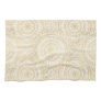 Elegant Gold Mandala Sunflower White Pattern Kitchen Towel
