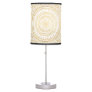 Elegant Gold Mandala Sunflower White Pattern Table Lamp