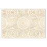 Elegant Gold Mandala Sunflower White Pattern Tissue Paper