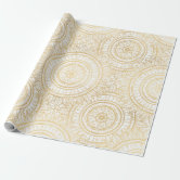 Black and Gold Mehndi Wrapping Paper