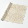 Elegant Gold Mandala Sunflower White Pattern Wrapping Paper
