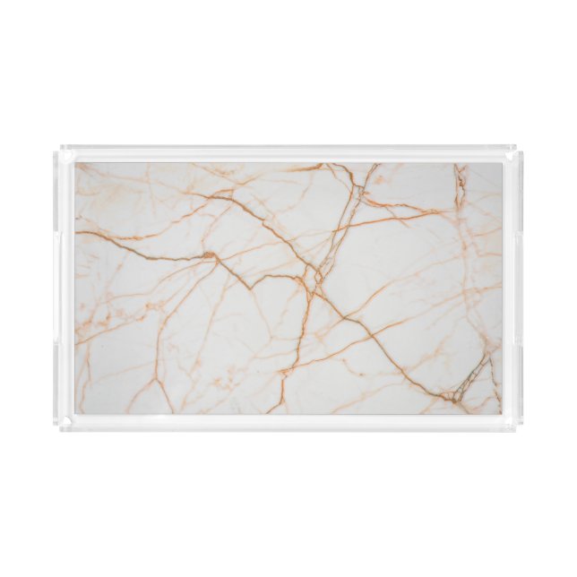 Elegant Gold Marble Acrylic Tray (Front)