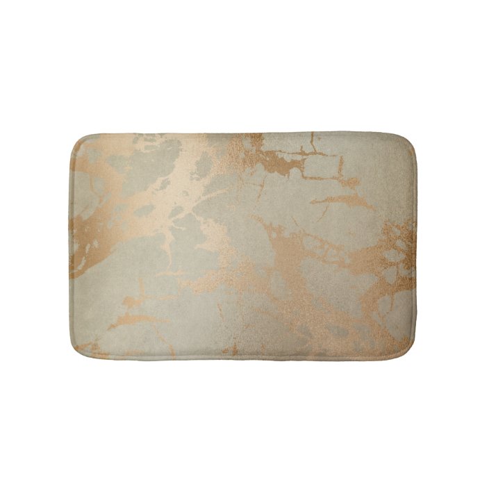 Elegant Gold Marble Bath Mat