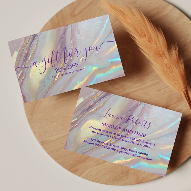 Elegant Gold Marble Branding Discount Card (Creator Uploaded)