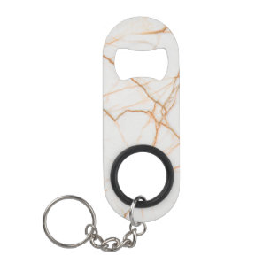 Elegant Gold Marble Keychain Bottle Opener