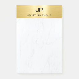 Elegant Gold Marble Modern Minimalist Template Post-it Notes
