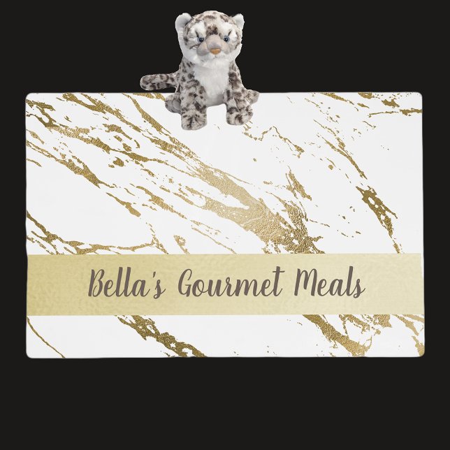Elegant Gold Marble Pet Placemat (Creator Uploaded)