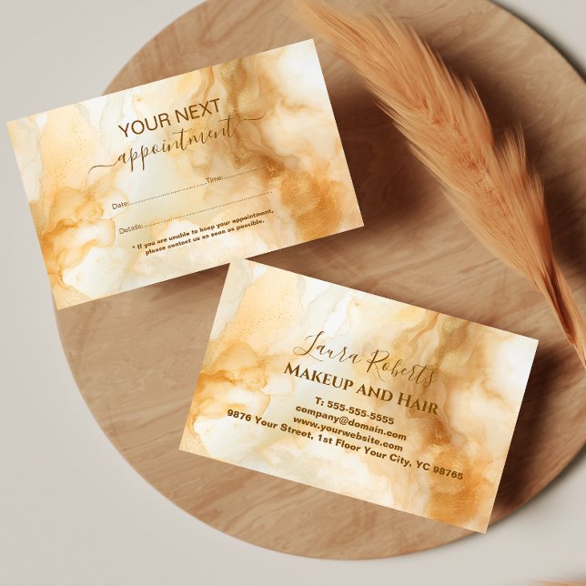 Elegant Gold Marble Professional Appointment Card (Creator Uploaded)