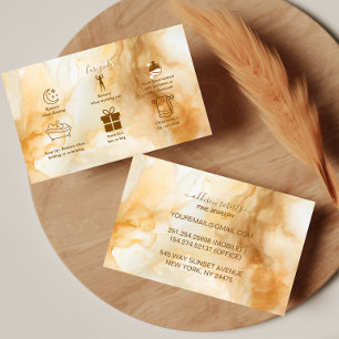 Elegant Gold Marble Professional Jewelry Care  Business Card