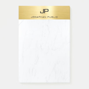 Elegant Gold Marble Simple Modern Trendy Template Post-it Notes