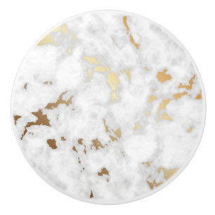 Elegant Gold Marble stone Ceramic Knob