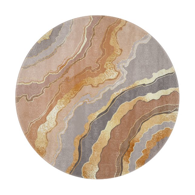 Elegant Gold Marble: Stylized Background. Cutting Board (Front)