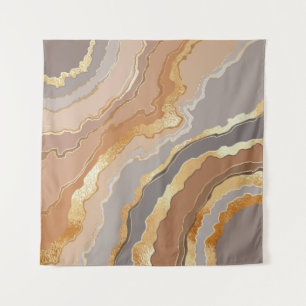 Elegant Gold Marble: Stylized Background. Tapestry