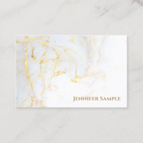 Elegant Gold Marble Template Golden Modern Trendy Business Card