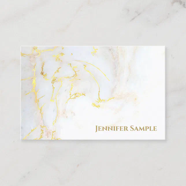 Elegant Gold Marble Template Golden Modern Trendy Business Card | Zazzle